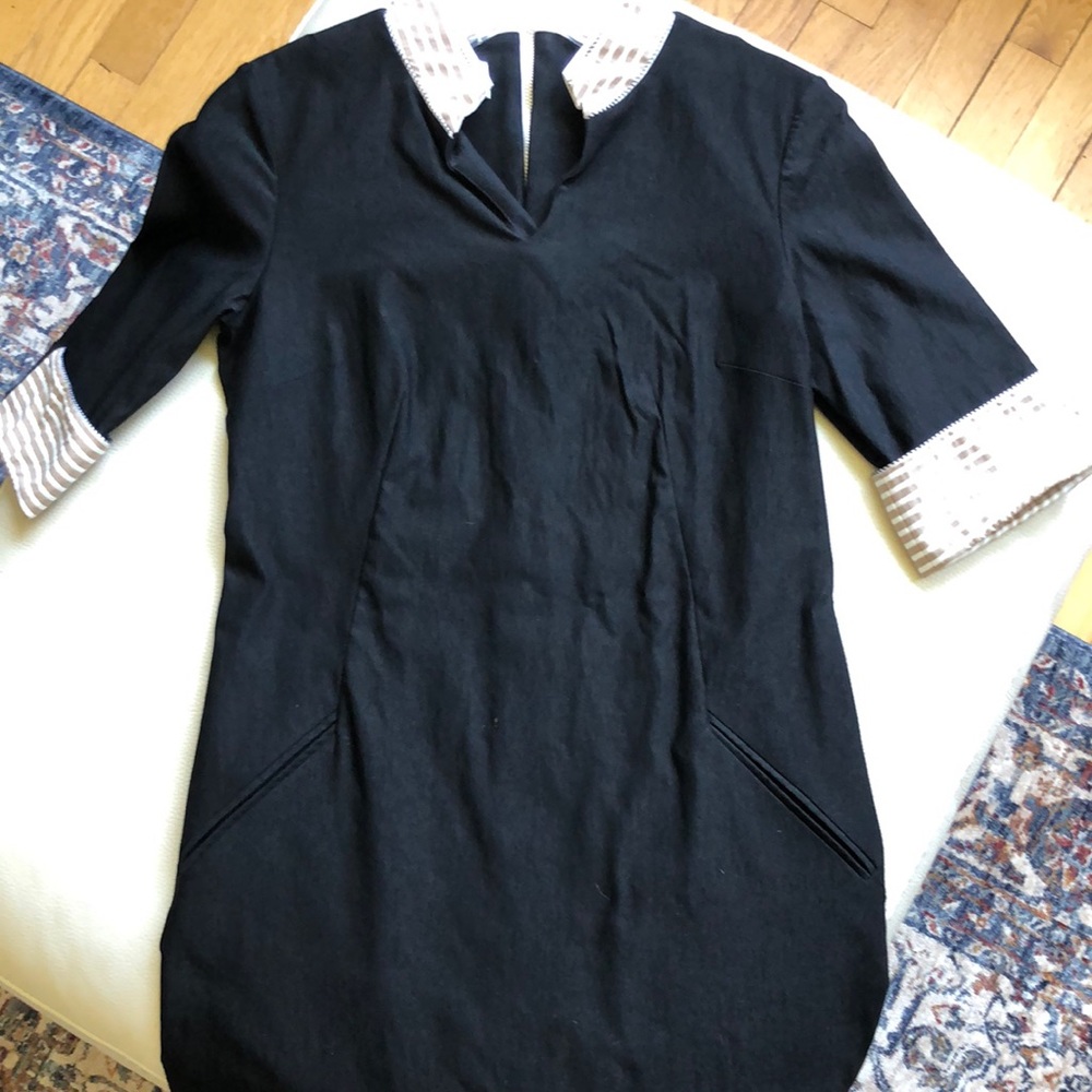 Sara Campbell  black shift dress